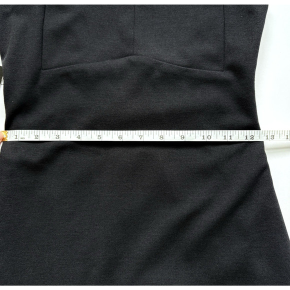 NEW Express Bodycon Little Black Mini Dress Cutout Back Gothic Party LBD Size 2 - Picture 9 of 11